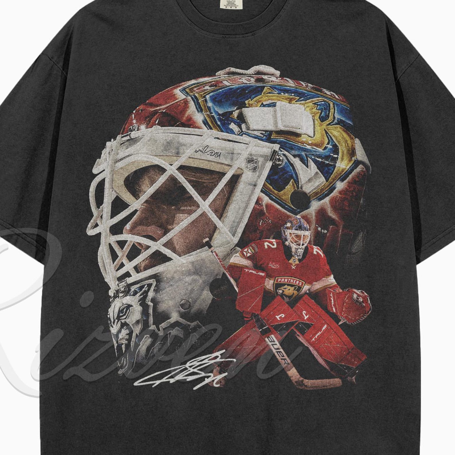 Sergei Bobrovsky Vintage Goaltender Hockey Shirt, Comfort Colors 90s unisex shirt L