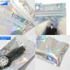 100pcs Holographic Resealable Mylar Bags Ziplock Candy Suger Tee Jewelry Beauty Storage Bag