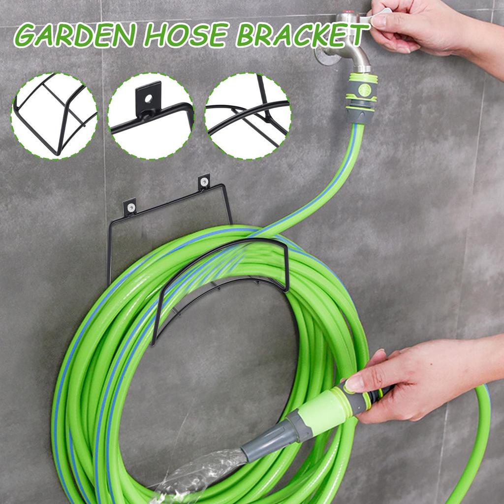 Garden Hose Holder Wall Mount Bracket Water Pipe Shelf for Park Yard Outdoor Garden Tool Organizer