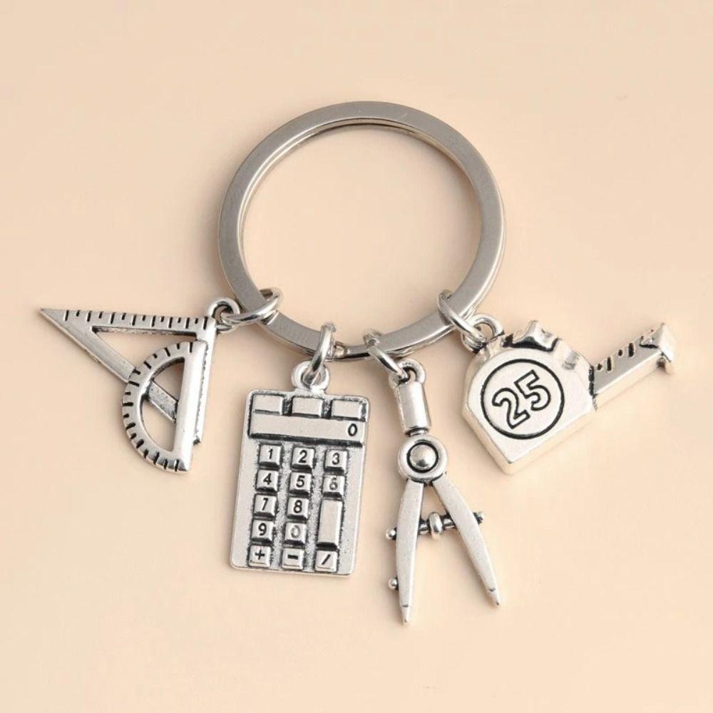 DIY Jewelry Geometry Keychain Compasses Student Keychain  Teachers' Day Gifts