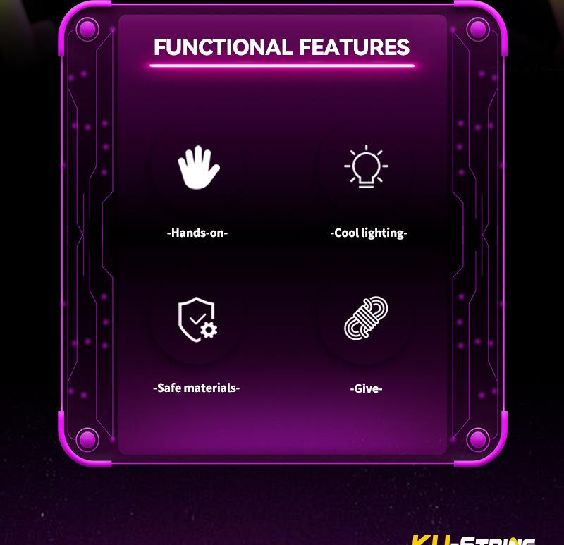 Leuchtender Seilwerfer für Katzen - Handheld-Propeller-Dekompressionsspielzeug für die ganze Nacht