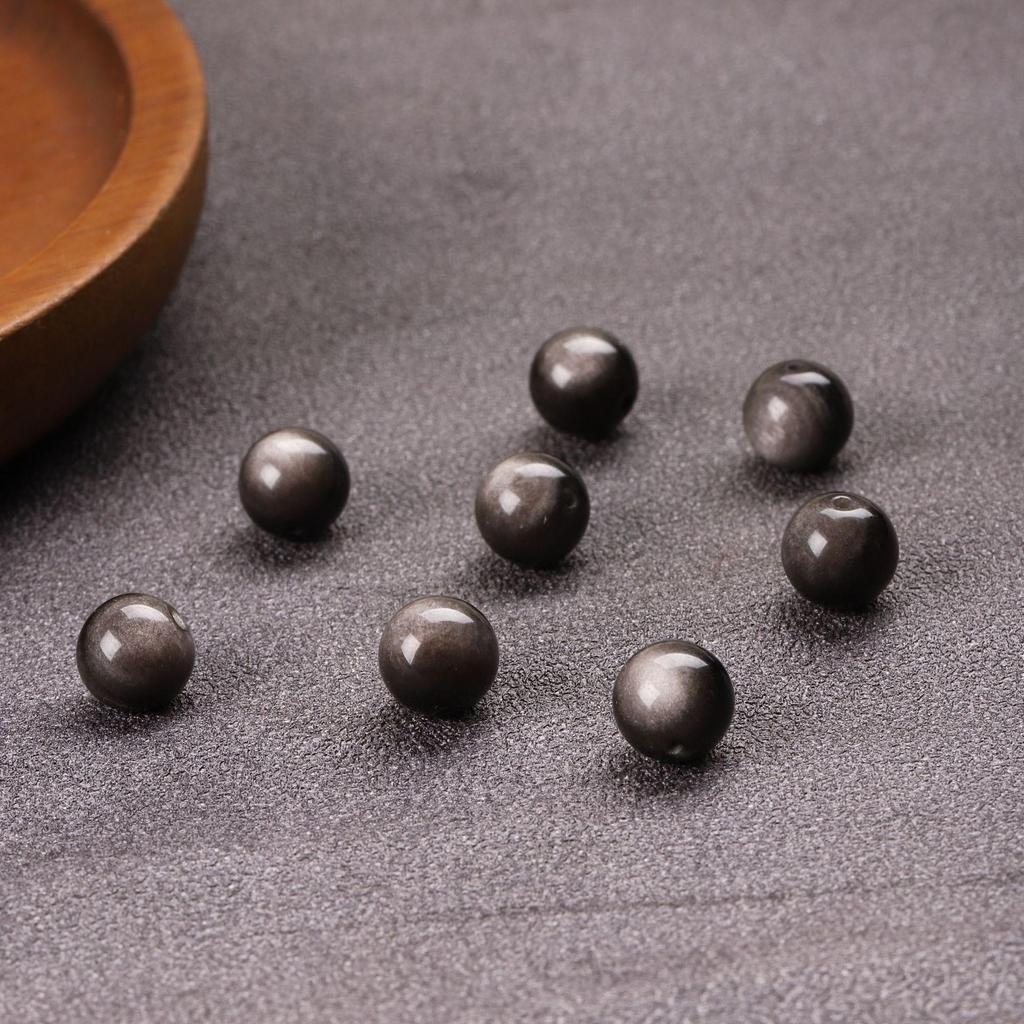 Natural Obsidian Loose Beads for DIY Jewelry Making
