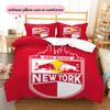 New York Red Bulls Pattern Bedding Home Decoration Birthday Gift (1 * duvet cover + 2 * pillowcase, without core)