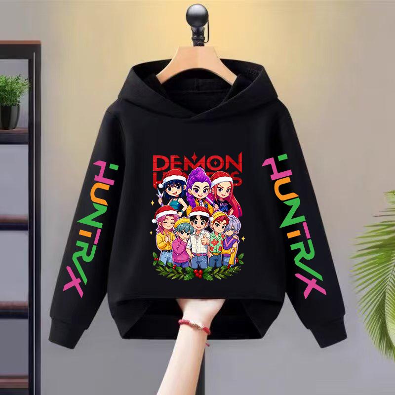 Stil KPOP Kinder-Hoodie Modisch und Bequem Weihnachtsserie Mädchen Modische Oversized Sportbekleidung Feiertagsserie