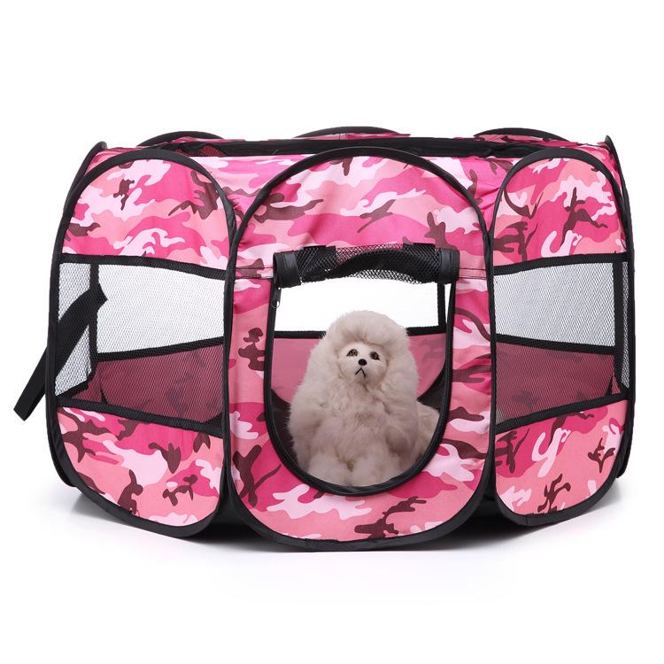 Octagonal Foldable Pet Tent: Dog Crate, Cat Bed, Birthing Room, Oxford Cloth.