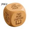 Natural Wood Dice 1/2Pcs Wooden Reading Decision Dice, 6-Sided Decision-Making for Burr-free Bookworms, Theme Decider Gift Lovers