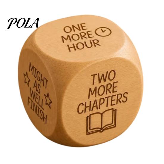 Natural Wood Dice 1/2Pcs Wooden Reading Decision Dice, 6-Sided Decision-Making for Burr-free Bookworms, Theme Decider Gift Lovers