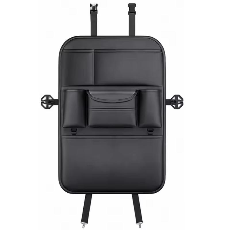 High-Capacity Car Seat Back Storage Bag Anti Kick Pad Multi-Pocket Backseat Organizer Bag Hanging Car Storage Pocket