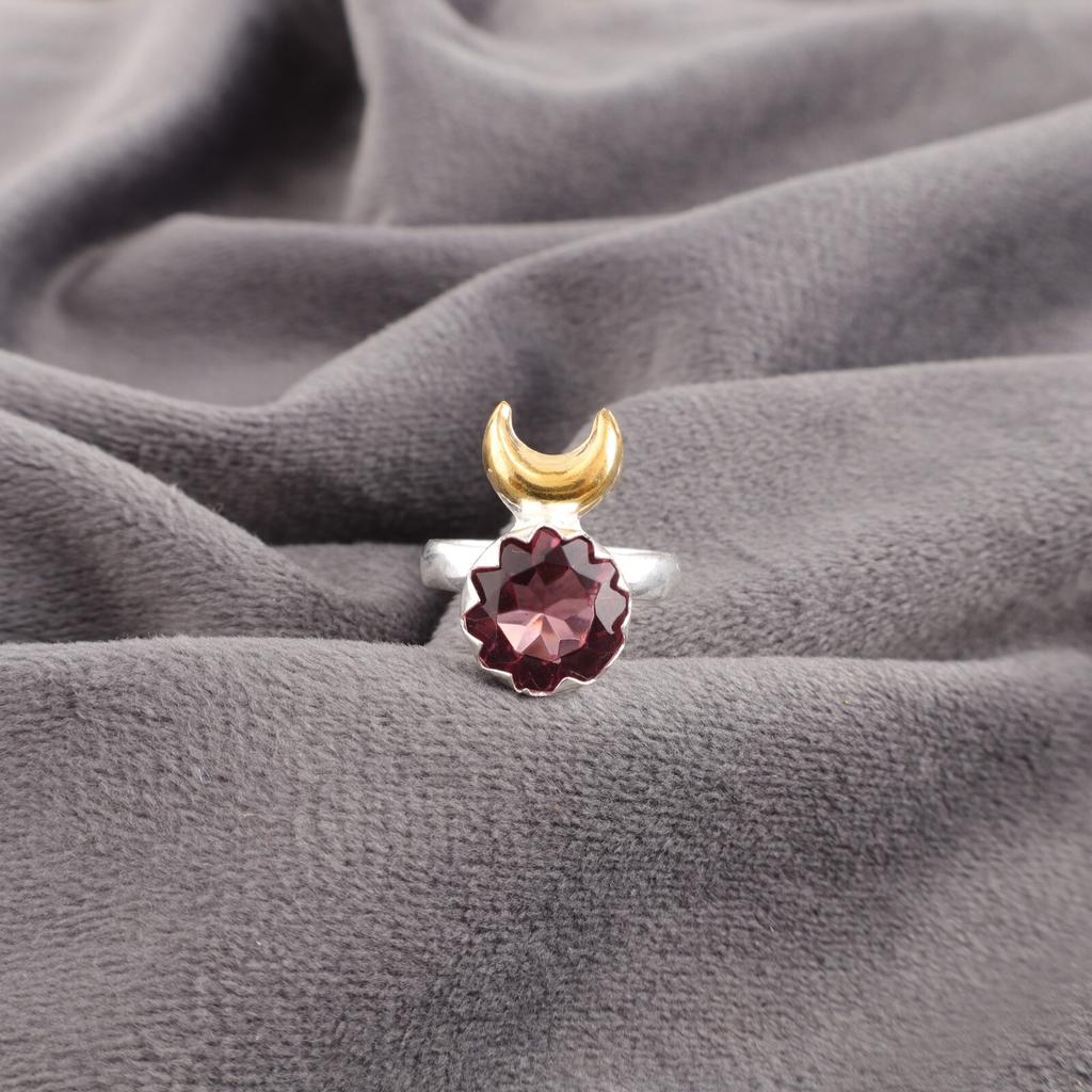 Rhodolite Gemstone 925 Stamped Silver Jewelry Handmade Ring For Anniversary Gift RR-58-3