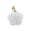 Natural Seashell Leaf Clavicle Chain with Camellia Pendant