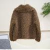 New granular fur jacket short stacked lamb wool autumn and winter women's fur integrated coat