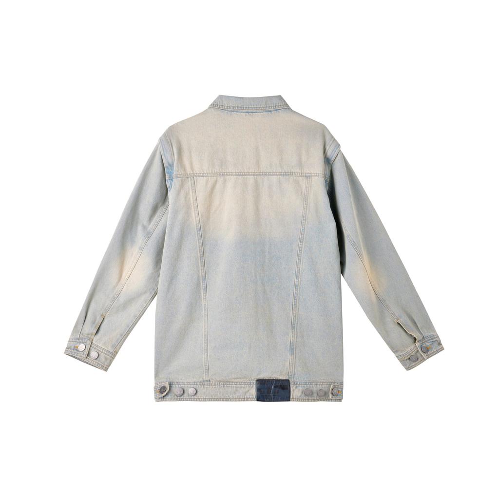 Adidas Originals Casual Polo Collar Long Sleeve Denim Jacket Women Jackets Light-Denim-Blue JX9209