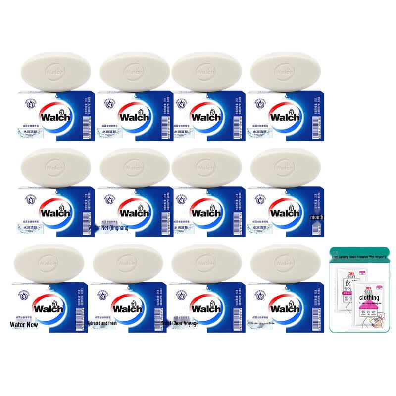 Walch Healthy Moisturizing Bar Soap 12 x 125g with Liby Wipes