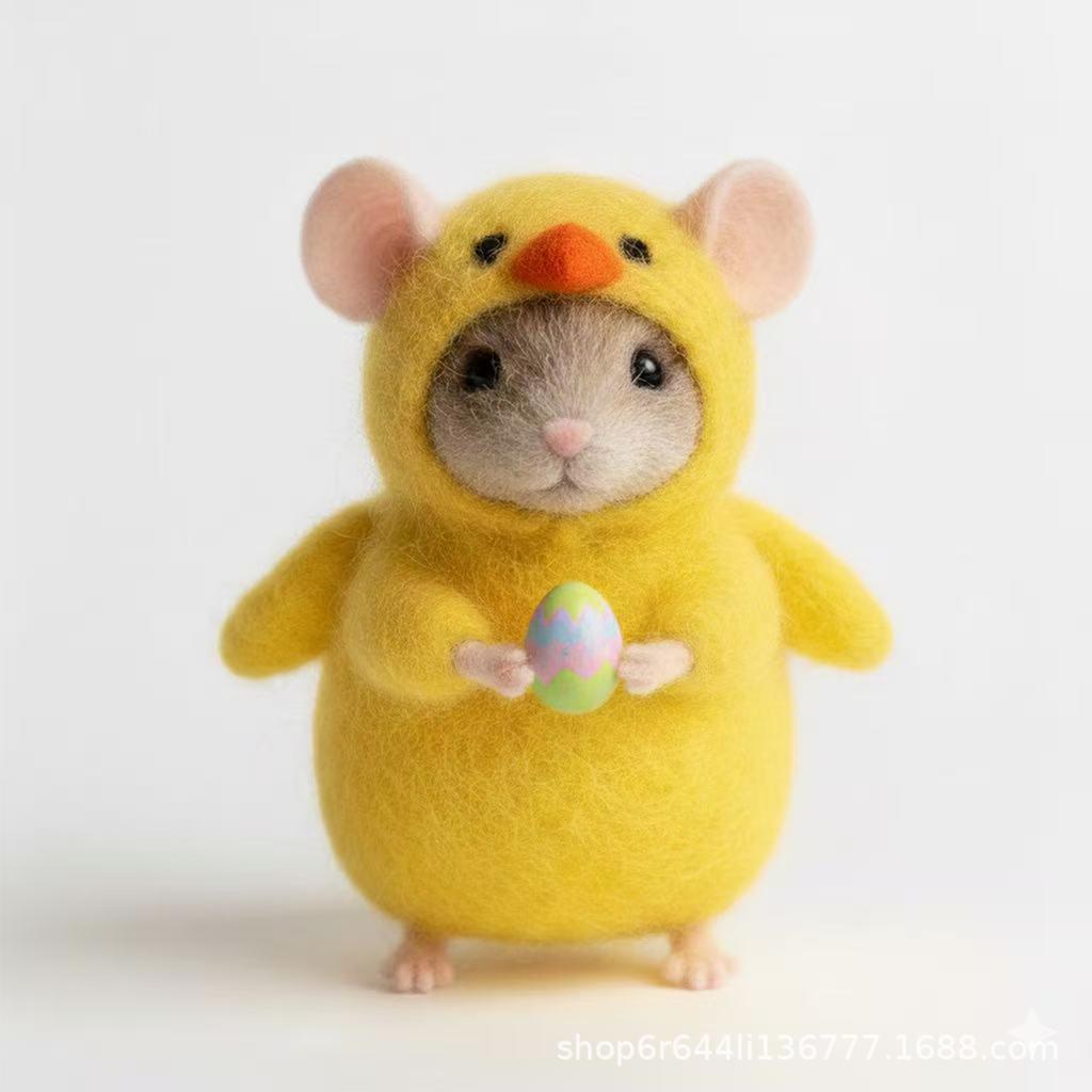 Påsk Söta Ullmöss Dekorationer Återuppståndelseägg Gåvor