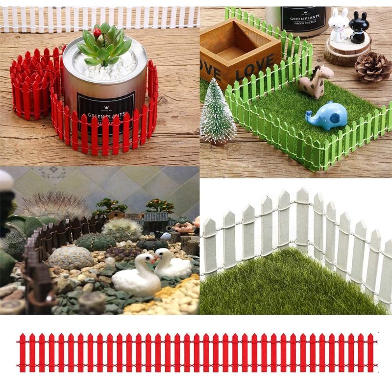 Buy Pcs 90x5cm Mini Wooden Fences for Miniature Fairy Garden