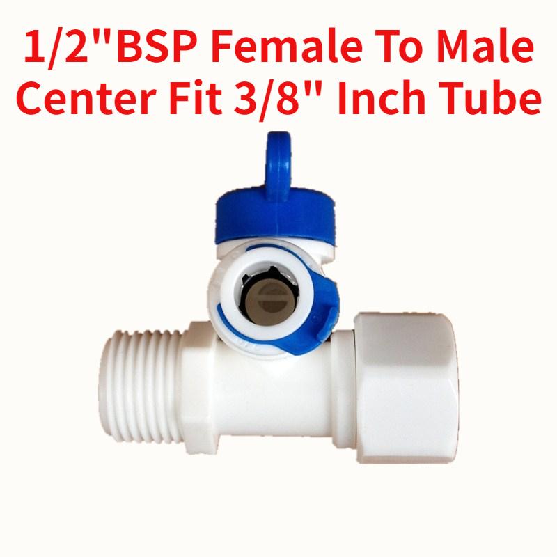 1/4" 3/8" OD Tube Tap Shut off Ball Valve POM Quick Fitting Connector Tee Elbow Reducer Aquarium RO Water Filter Reverse Osmosis