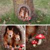Hand Painted Squirrel Statue Garden Squirrel Statue Ornament For Garden Trees And Outdoor Landscape Decoration