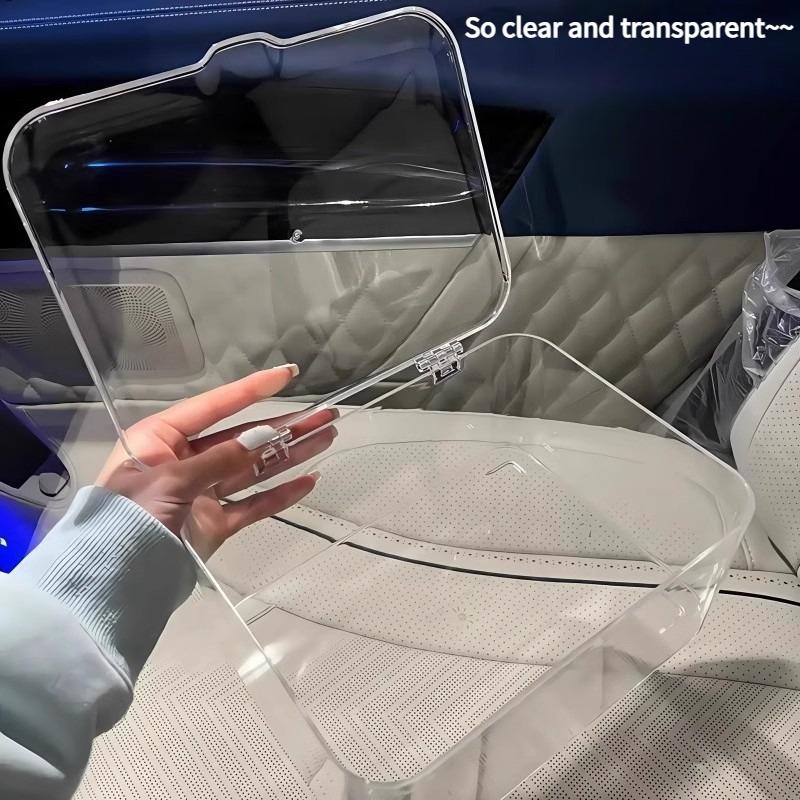 1PC Clamshell Acrylic Storage Box with Cover Dustproof Transparent Tea Set Storage Box Bedroom Dormitory Office Finishing Box
