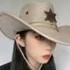 Sun Protection Caps Cycling Caps Western Cowboy Hats Travel Sunscreen Caps Star Summer Sun Hats