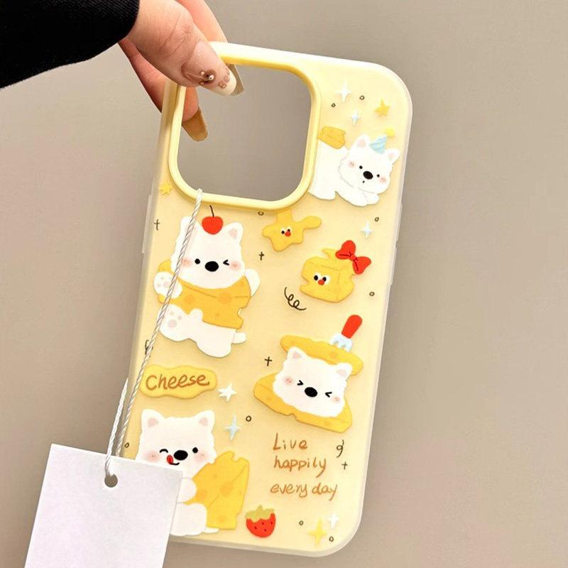 Cheese West Highland Phone Case for iPhone 14, 15, 16, 17 Pro Max