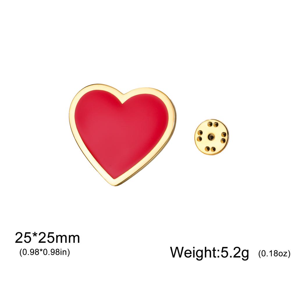 Cazador Poker Card Spade Heart Club Diamond Lapel Pins Women's Brooch Stainless Steel Metal Pins Backpack Badges Jewelry Gift