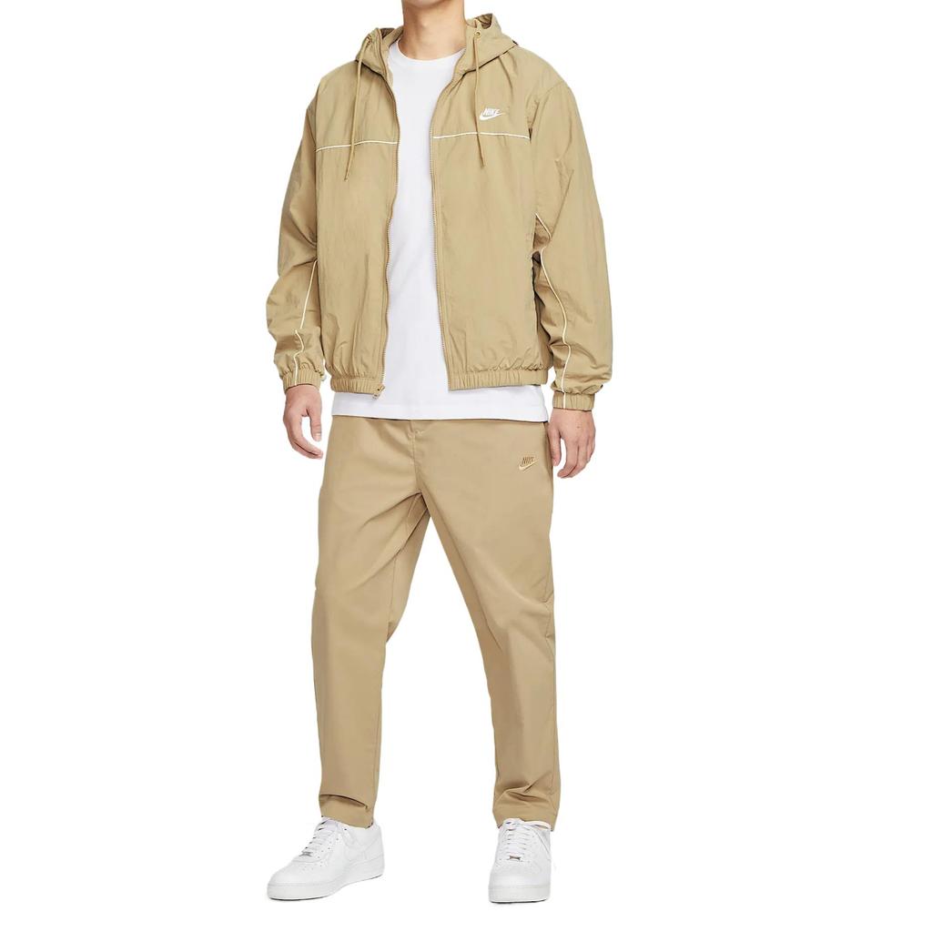 Nike Club Minimalist Fashion Versatile Classic Hooded Jacket Men Jacket Beige HJ2013-297