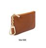 Top Grain Soft Cowhide Mini Zipper Wallet - Ultra-Thin Keychain Coin Purse