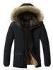 Coat Windproof Male Parkas Plus Size Fur Collar Hooded Men Thick Winter Jacket New Fashion Warm Wool Liner Man Jacket
