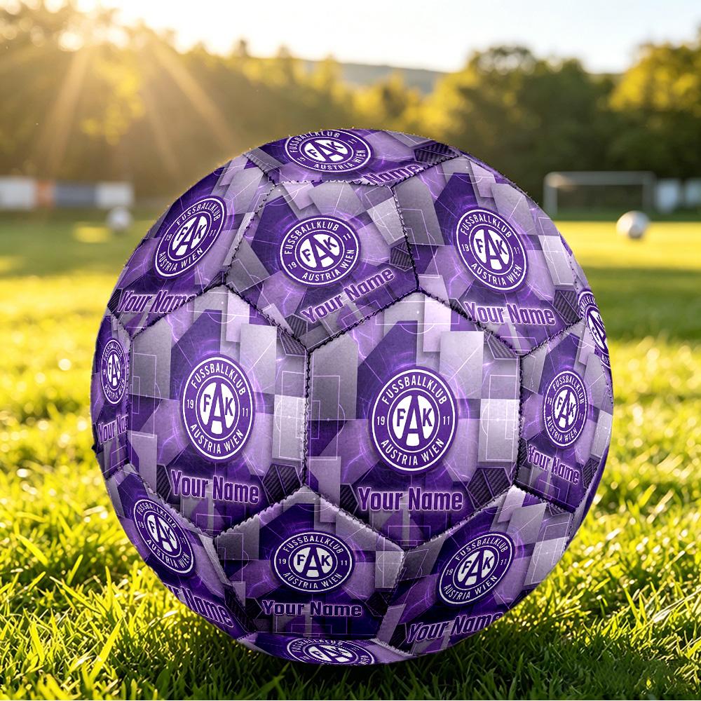 Personalized Size 5 Football Austria Wien FC Pattern Outdoor Game Sports Ball Gift