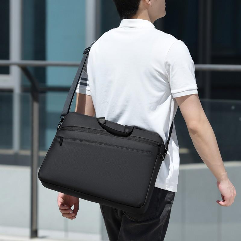 Laptoptasche 15,6-17,3 Zoll, Business-Aktentasche, Umhängetasche für Herren, verstellbarer Schultergurt, geeignet für den täglichen Weg zur Arbeit