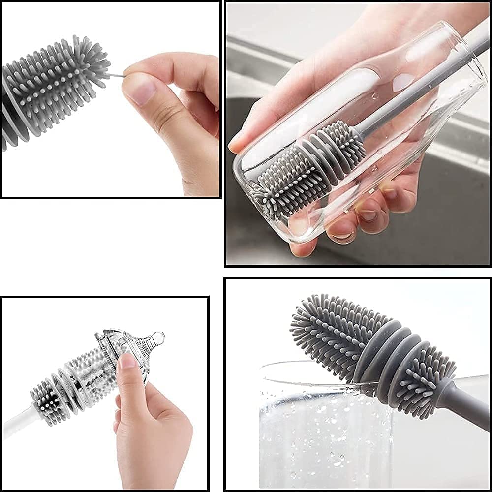 Pack of 2 Bottle Cleaning Brush – Stainless Steel Cleaning Stick for Baby Feeding Bottles