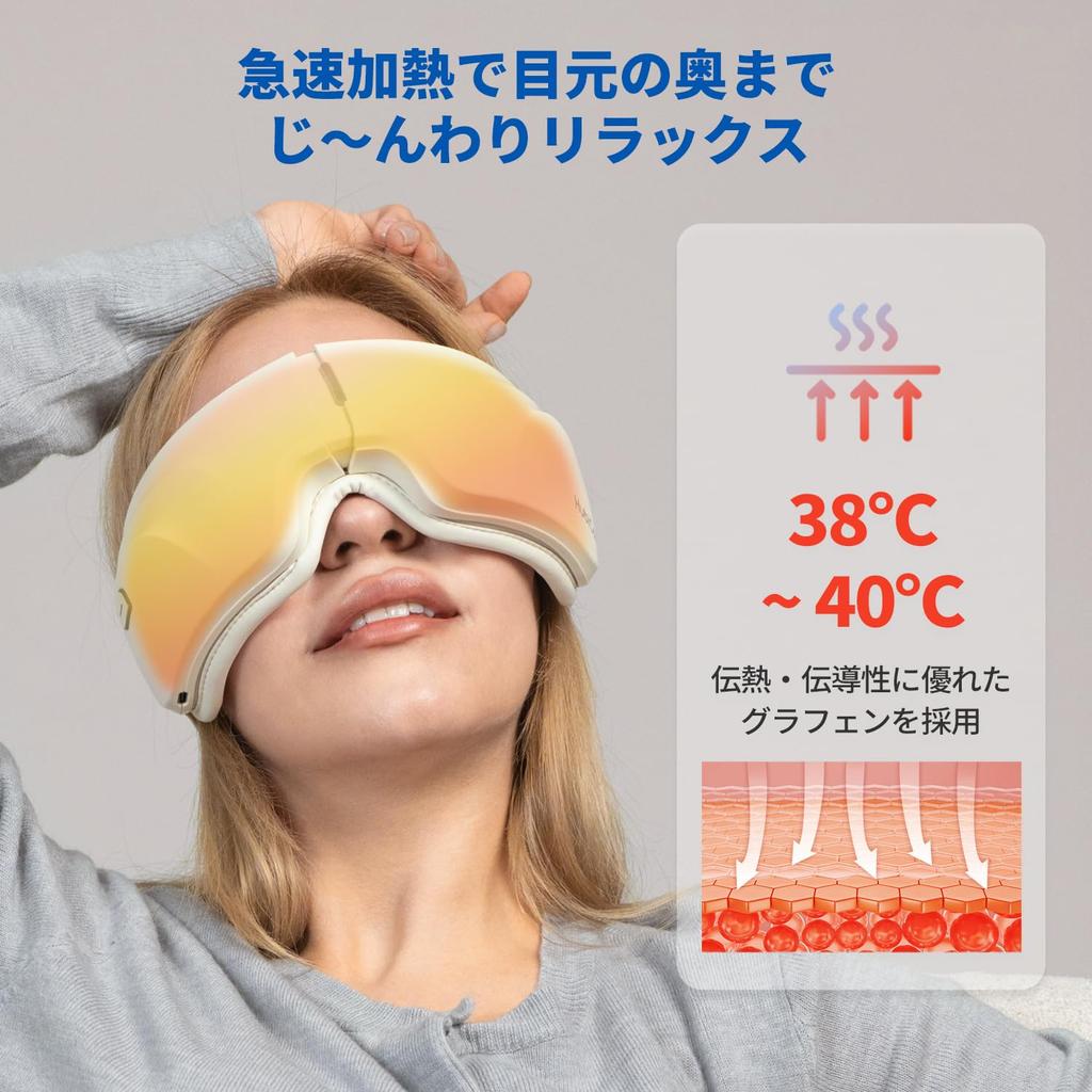 HuBDIC Eye a Eye Mask for Eye Care and Features Air Pressure and Graphene Heating for a and Relaxing Eye and It Features Soothing an Automatic and Is