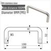 Solid 304 Stainless Steel U-Shaped Cabinet Handle