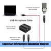 Professional USB A Male to 3Pin Female Connection Cable Portable Studio Recording Line for Dynamic Microphones
