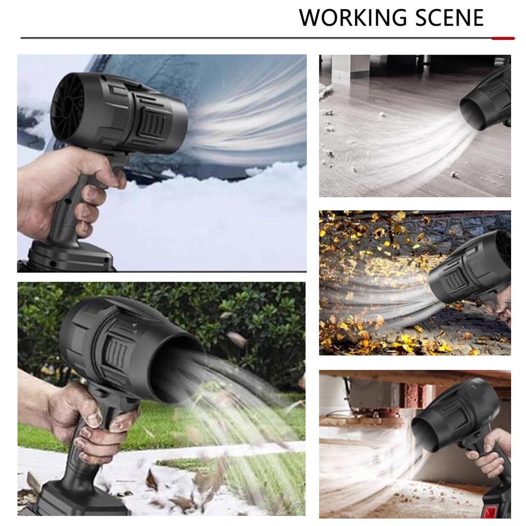 Cordless Violent Turbo Jet Fan Portable High Power Hair Dryer Household Mini Handheld Air Blower Black