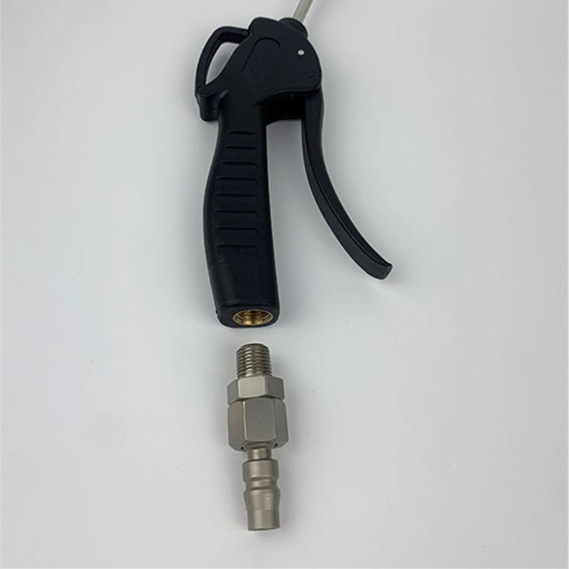 Pneumatic Universal Quick Connector With 360 Degree Rotation For Flexible Air Tool Operation In Confined Areas