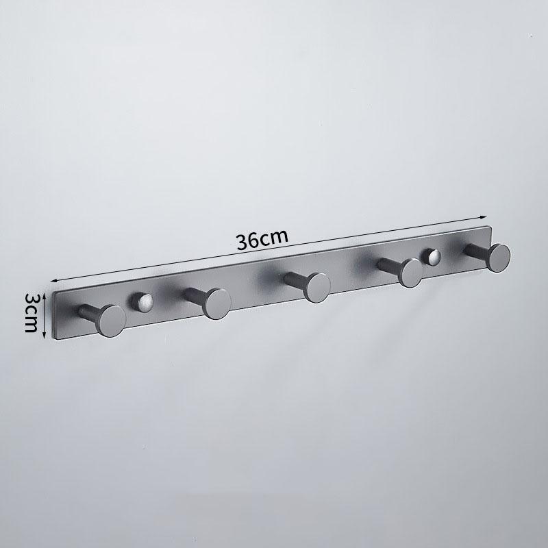 Gray Aluminum Wall Mounted Bathroom Clothes Coat Hook Bedroom Storage Hook Clothes Hanger Hooks Black Bathroom Towel Hook