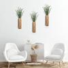 2 Pièces Vase Mural Unique Support à Fleurs en Bois pour les Passionnés de Décoration Intérieure Naturelle Vase pour Fleurs Séchées