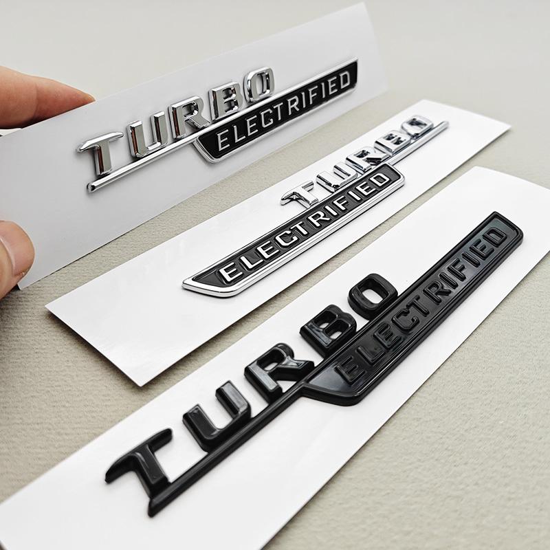 3D ABS Chromová Auto Samolepka Logo TURBO ELEKTRIFIKOVANÉ Oboustranný Znak na Blatník Emblém Samolepky Pro Mercedes Benz AMG C43 C63 W206 W205 BE0