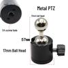 17mm Ball Head Camera Phone Stand with Swivel Head & 1/4 Phone Clip for Live Streaming, Horizontal, Vertical, & Top-Down Shooting