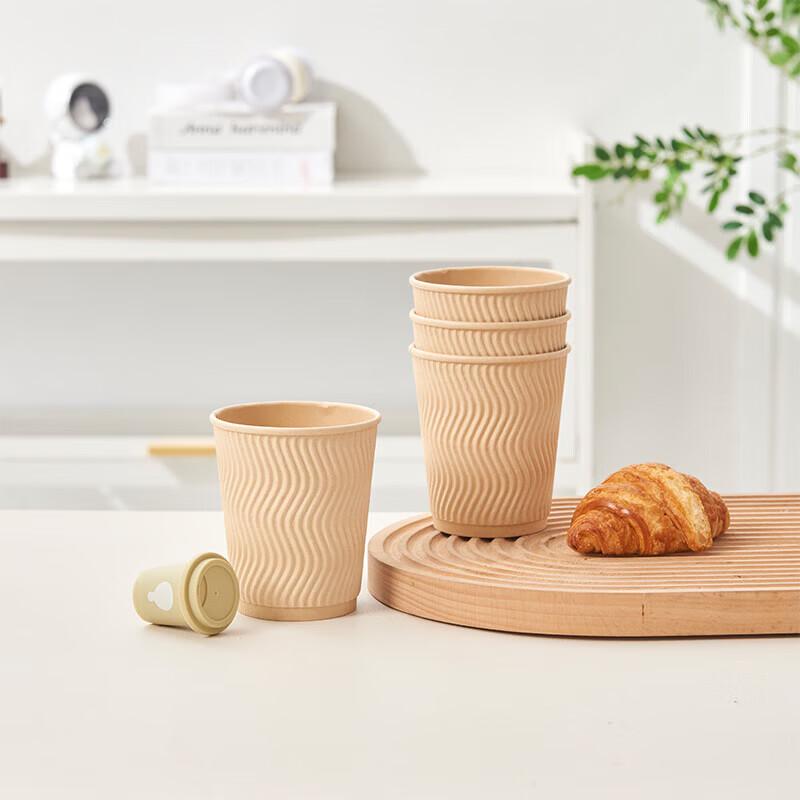Fresh Life Bamboo Fiber Corrugated Paper Cups