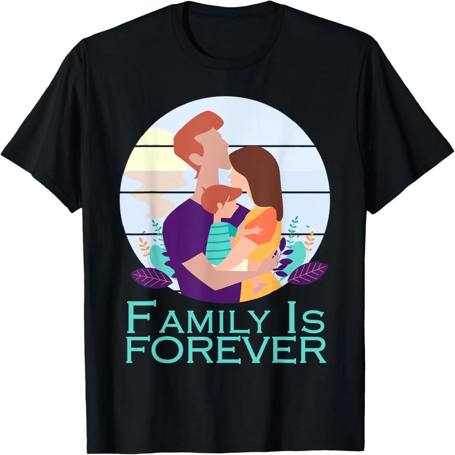 Happy Family Day Gift Retro Vintage Family Is Forever T-Shirt S
