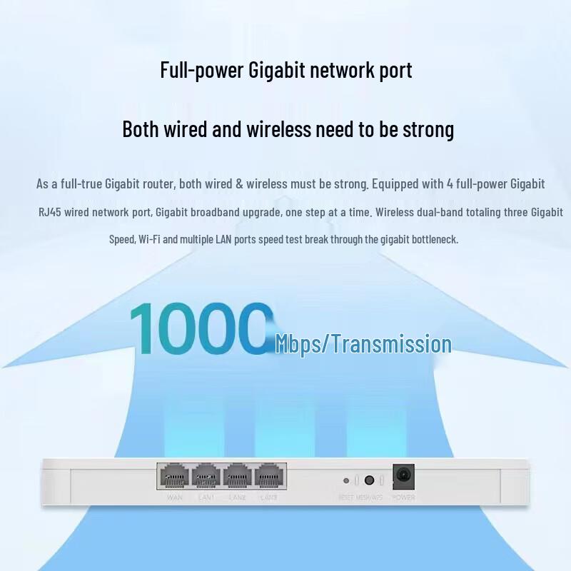 ZTE AX3000 WiFi 6 Wall-Mounted Mesh Router (CN Version)