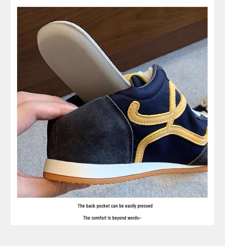 Women's 2025 Inner Height Boosting German Training Shoes - Cute Head Tilt Korean Style Lace-up Casual Genuine Leather Forrest Gump Sneakers