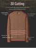 Men's Solid Color Pullover Sweater - Long Sleeve, Casual Round Neck T-Shirt