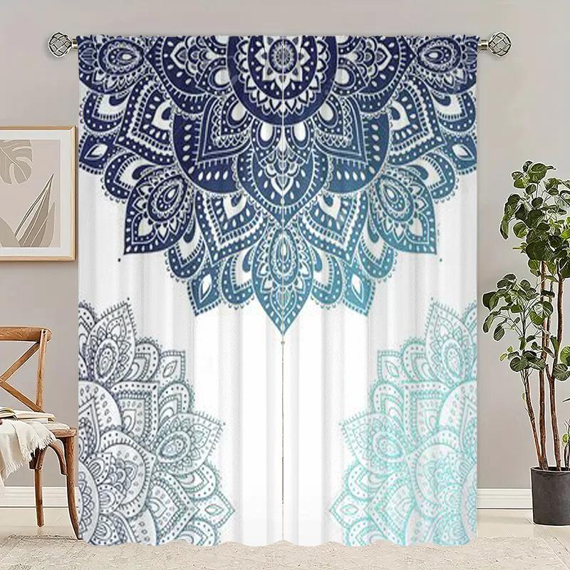 Продажа 100 000 - Bohemia-Mandra - экологичная полиэстеровая печатная штора специальное предложение ограниченное время + подарочный набор 23Wx59L(60x150CM)x2