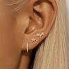 ROXI 925 Silber ungewöhnliche Blüten-Steckohrringe Kreis für Frauen 3 Stück Piercing-Ohrringe Set Tägliches Tragen pendientes plata