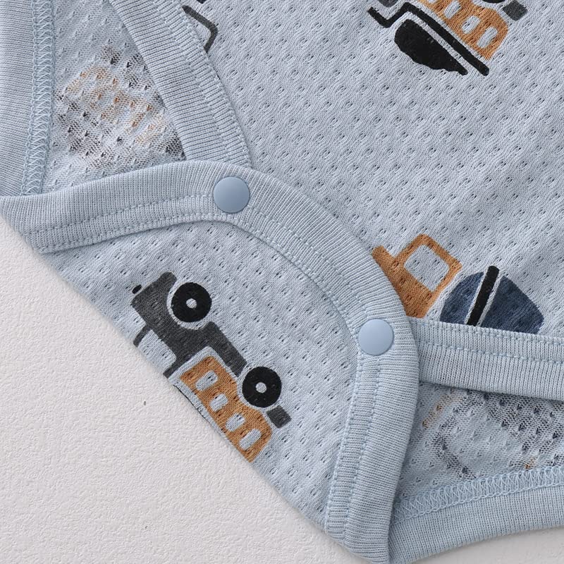 Baby Clothes Bodysuit for Camisole Mesh Set of Cotton Romper Car 90CM [Baby Koi] Boys, Pattern, Two, Underwear, All-year Material, Coveralls, Pattern,