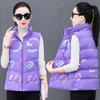 Winter Warm Fleece Vest Fashionable Casual Thickened Padded Outerwear for Women