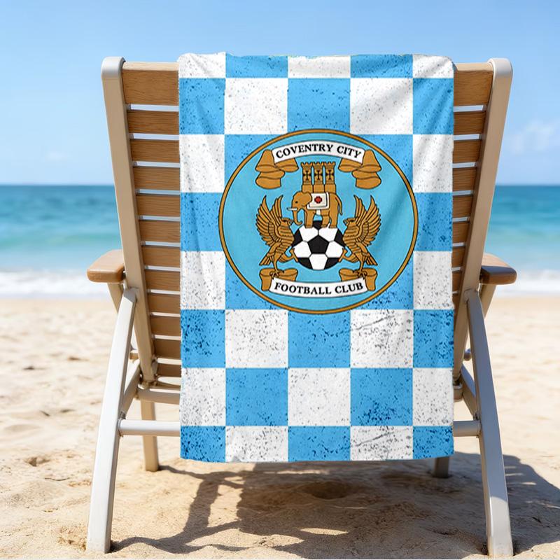 Newcastle United Wappen Aufgedrucktes Strandtuch, Super Weiche Mikrofaser, Perfektes Geschenk Geburtstag, für Pool, Strand, Reisen, für Familie und Freunde